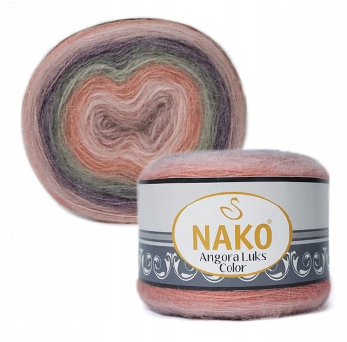 włóczka Nako Angora Luks Color 150g kol. 81915