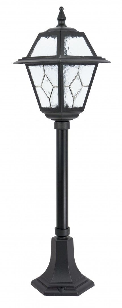 Venkovní stojací lampa retro 80 cm černá vitrážové sklo IP43 Su-ma
