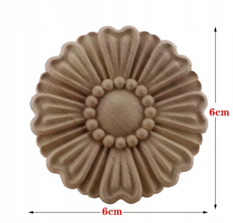 

Drewniany dekor meblowy sztukateria na meble 6x6cm
