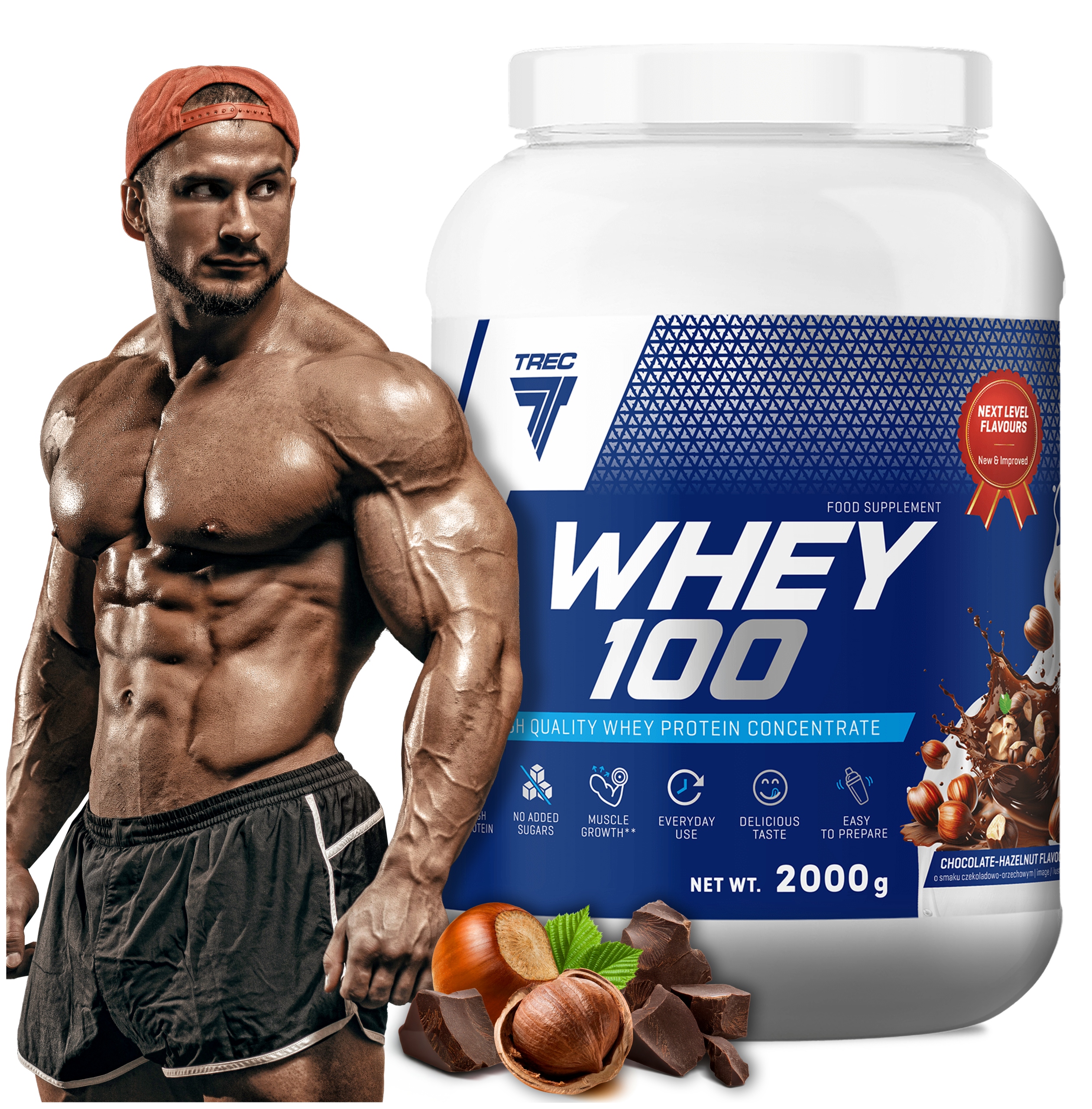 Lahodné Bílkoviny Wpc Trec Whey 100 2000 g Bílkoviny Na Hmotu Pro Aktivní
