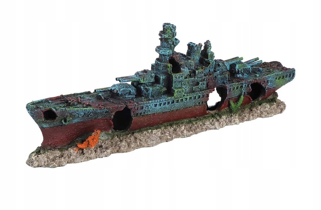 Wrak Statku Ozdoba Dekoracja Do Akwarium Z Żywicy Wojenny
