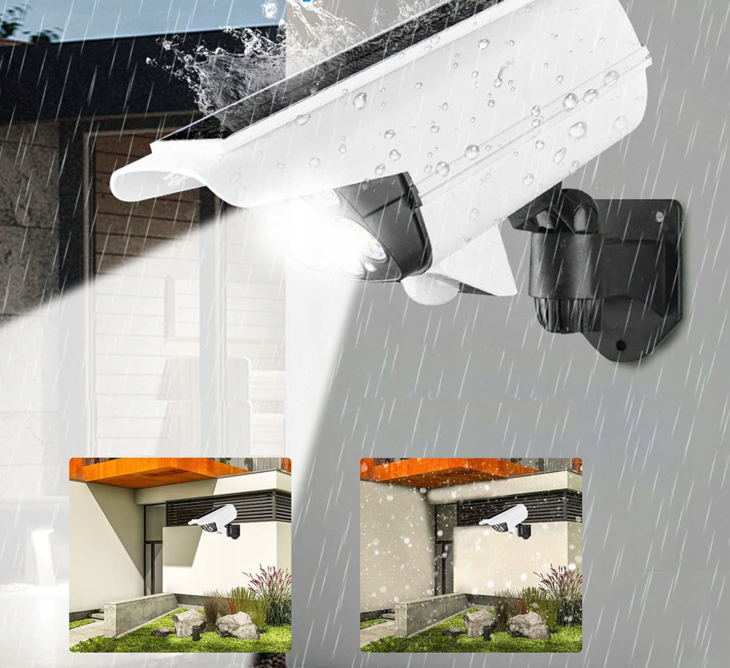 ATRAPA KAMERY IP ZEWNĘTRZNA CZUJNIK RUCHU MIGAJĄCA DIODA LED LAMPA SOLARNA Model atrapa kamery