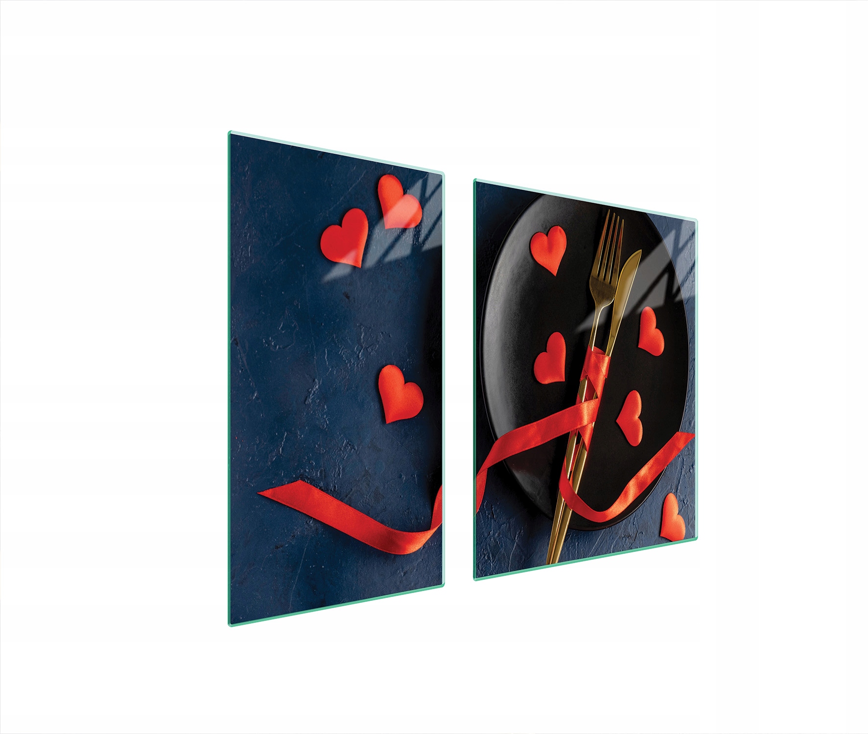 Ochranná Skleněná Deska Na Sporák 90x52 Srdce Tvrzené Sklo