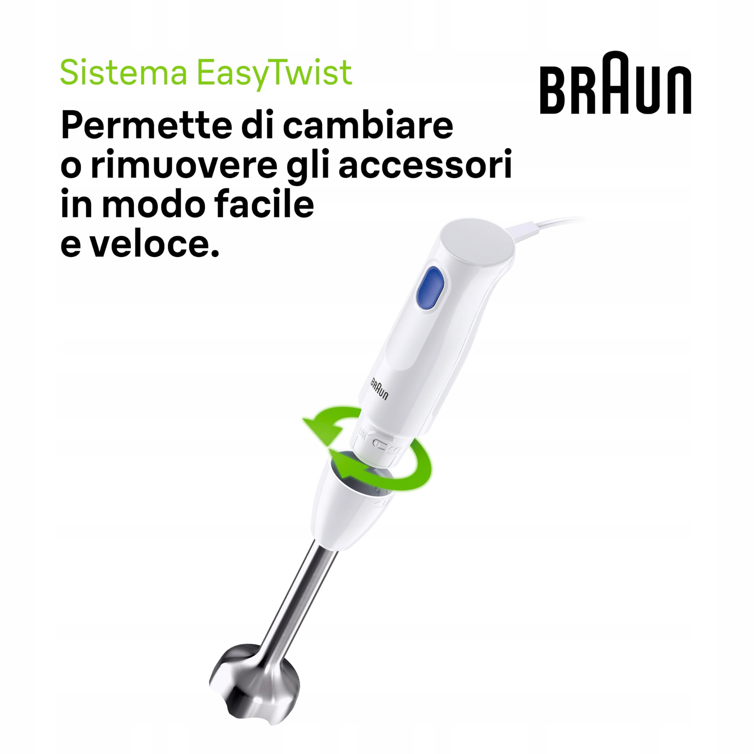 BRAUN Blender Ręczny Mq 10201M Wysoka Moc Ergonomiczny Design — miniatura 5