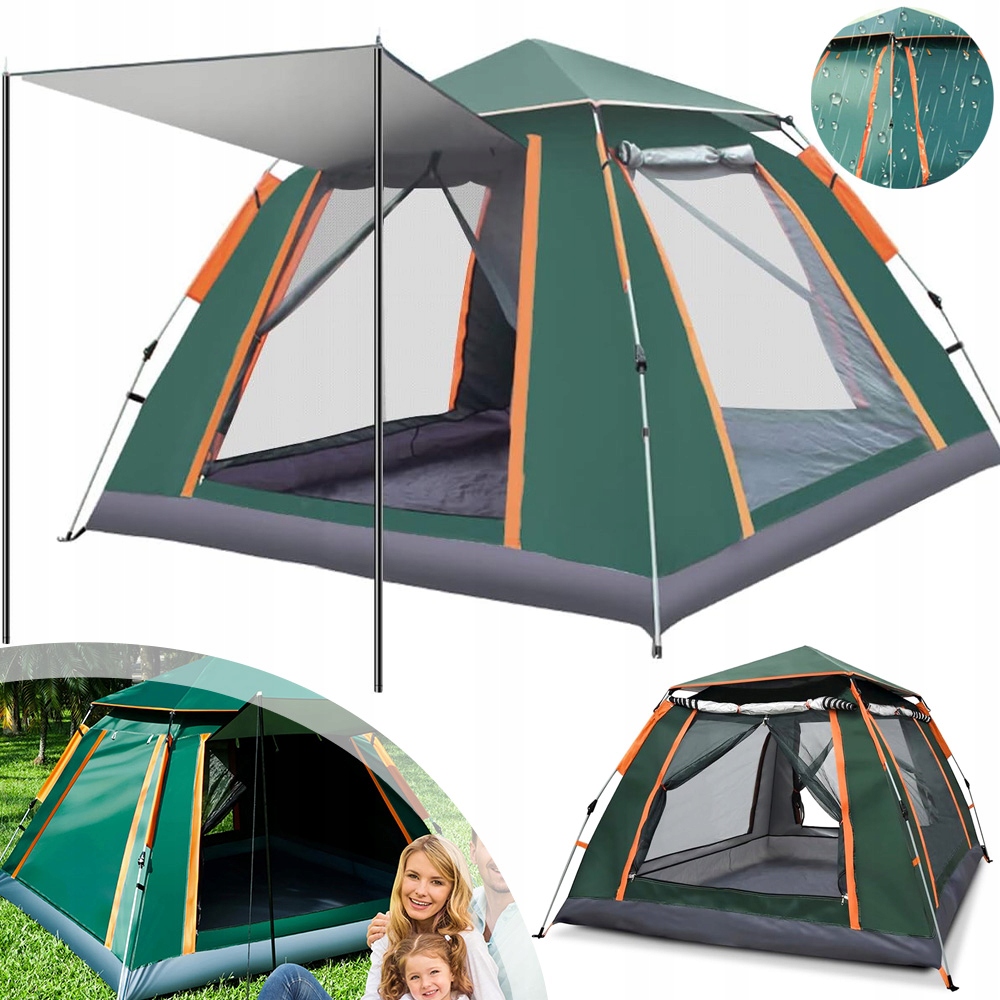 Silný Stan Stan Na Kempování Velký 3-4 Osobní 205*205 cm