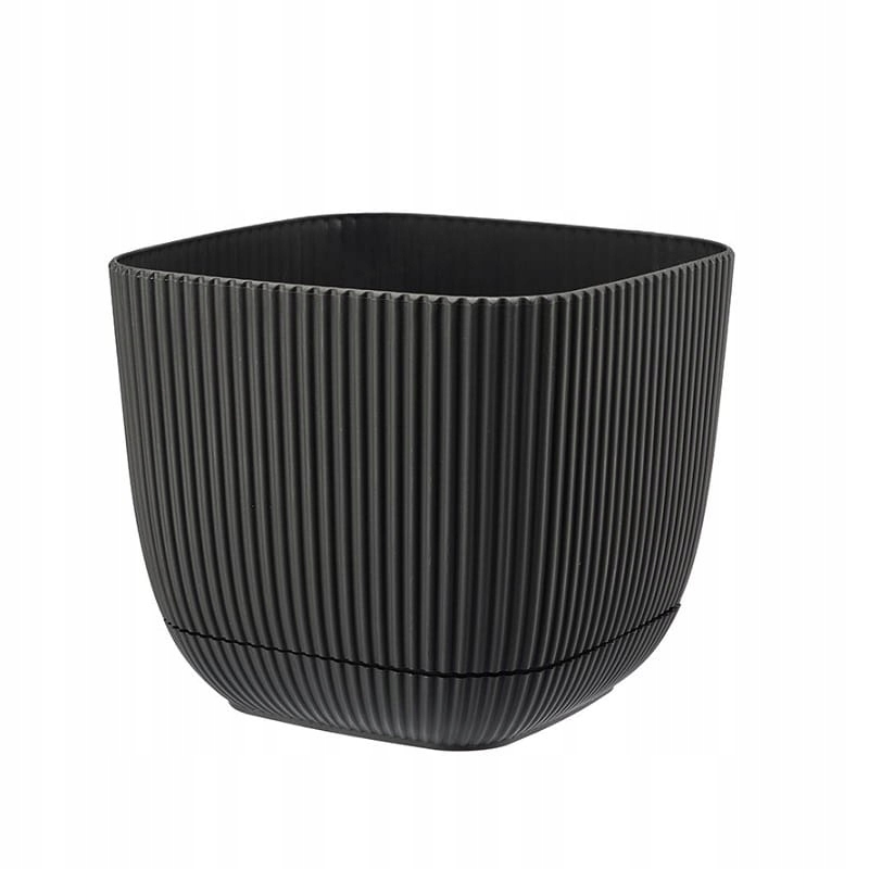 

Doniczka plastikowa z podstawką kwadrat Coral 15cm