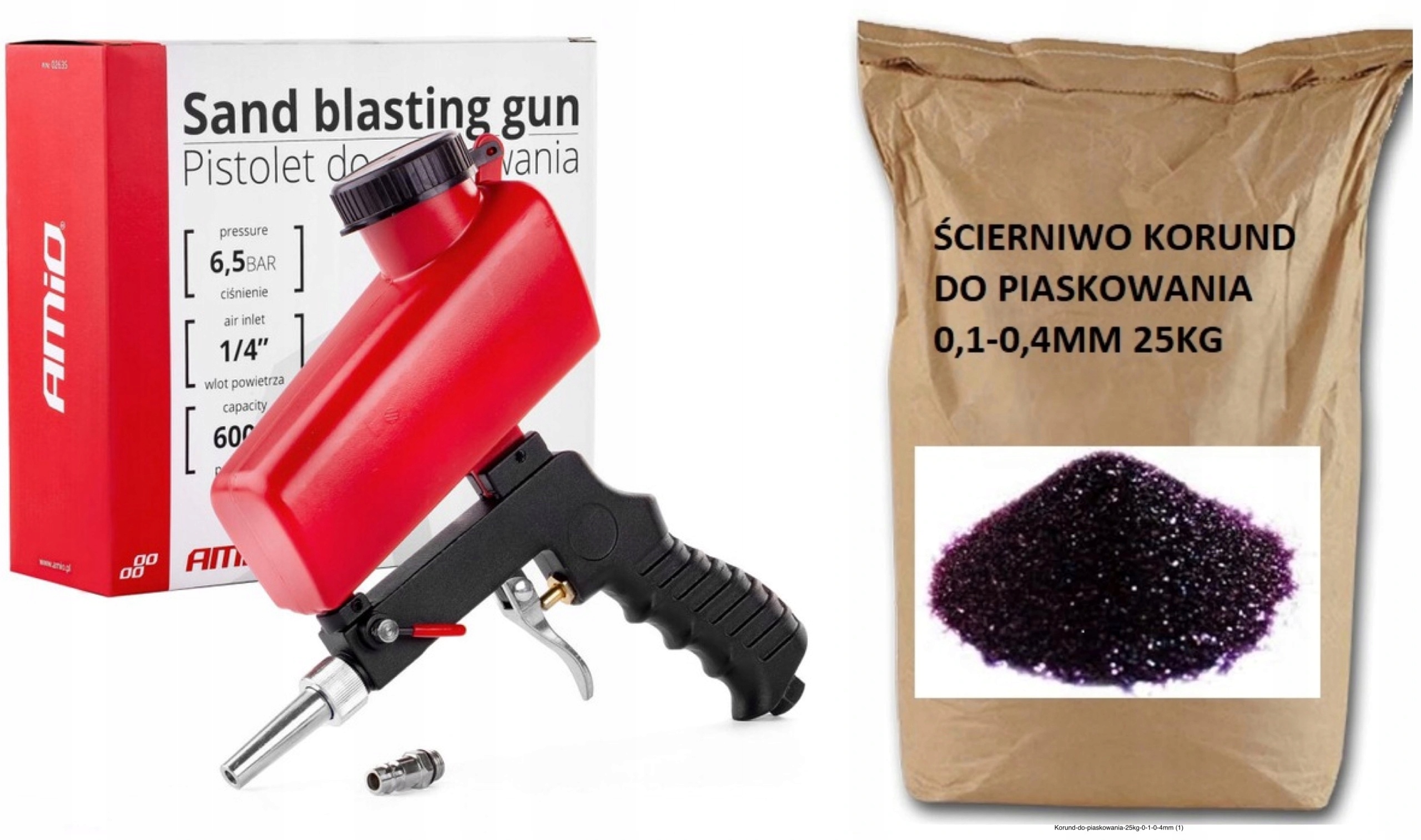

Pistolet do piaskowania korund 25kg (0,1-0,4mm)