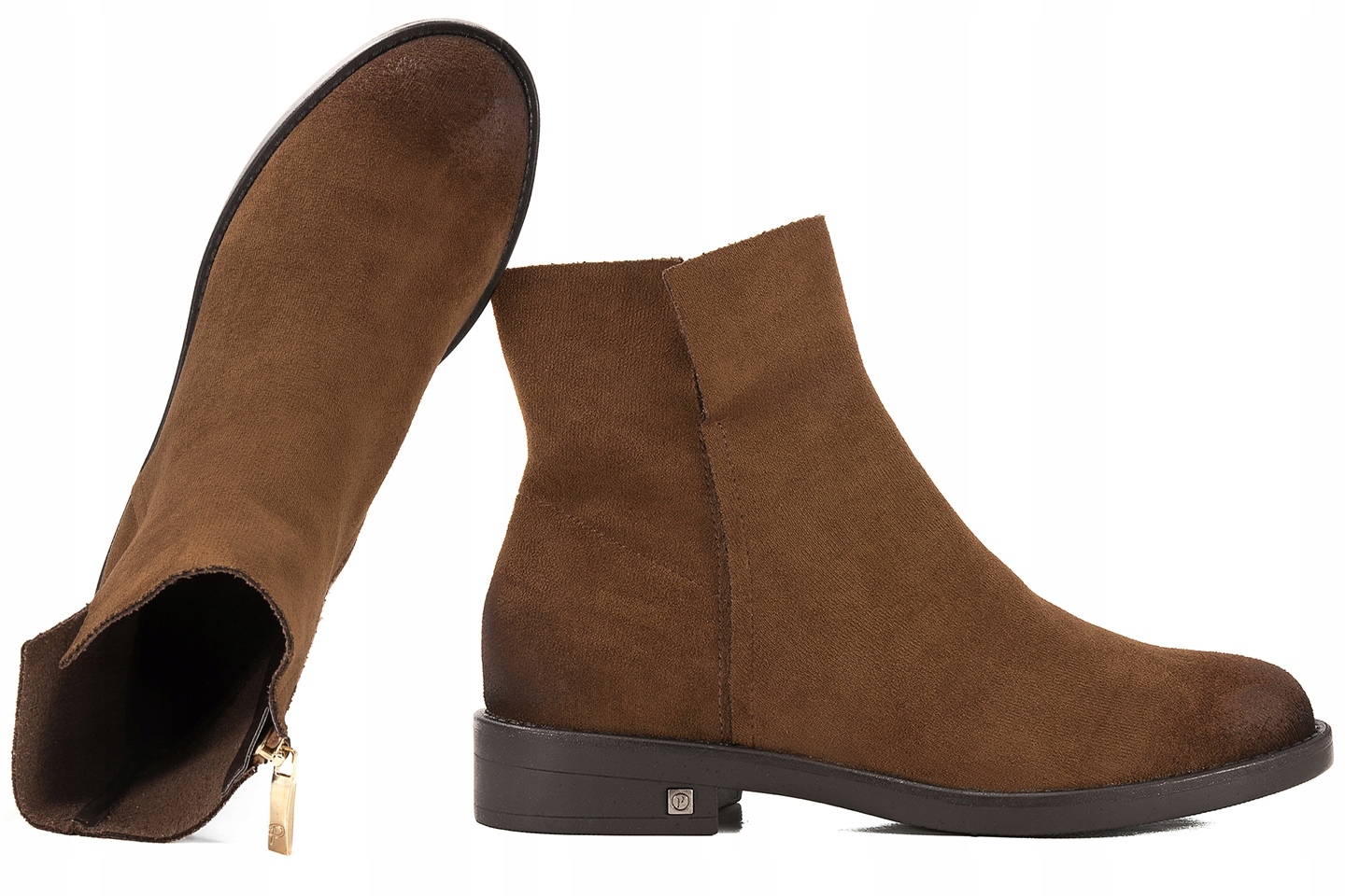 Potocki 24-12515BR Dámské Velurové Kozačky Kotníkové Boty 40