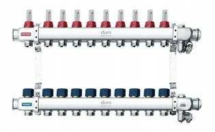 Rozdzielacz do podłogówki R-10 sekcji Duro System ZE STALI KWASOODPORNEJ