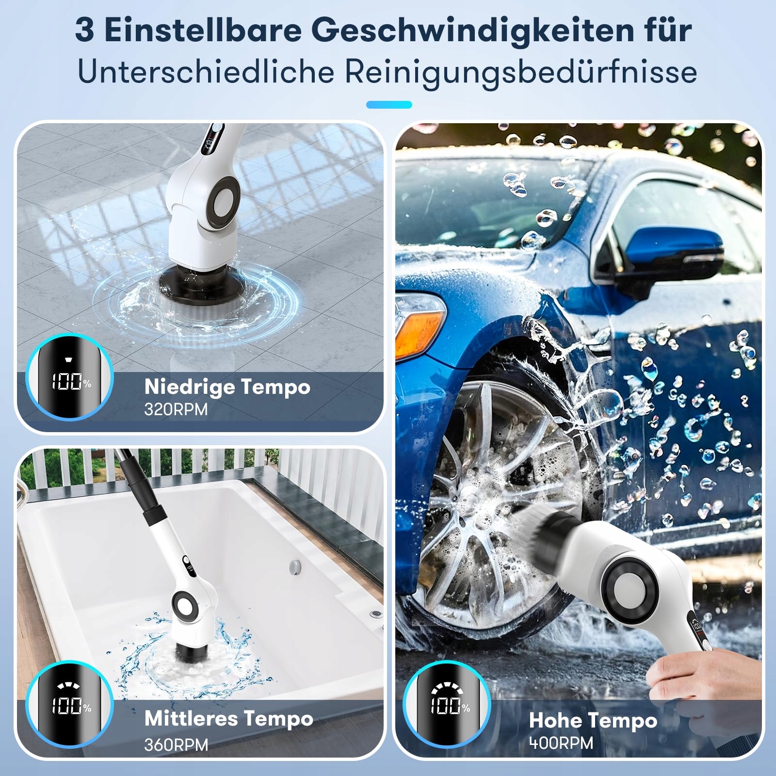 UYTHUMIDID Elektryczna Szczotka Czyszcząca Bezprzewodowa 7 Głowic — miniatura 4