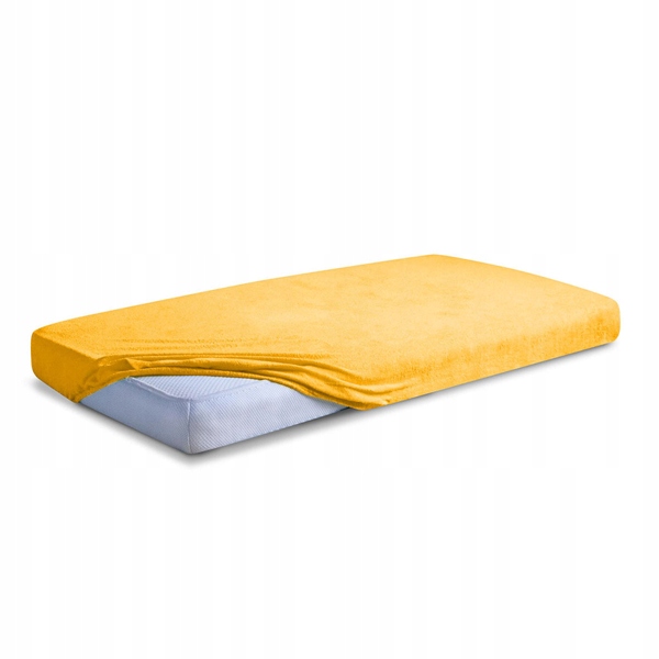 Froté prostěradlo s gumičkou 220x200 žluté Premium