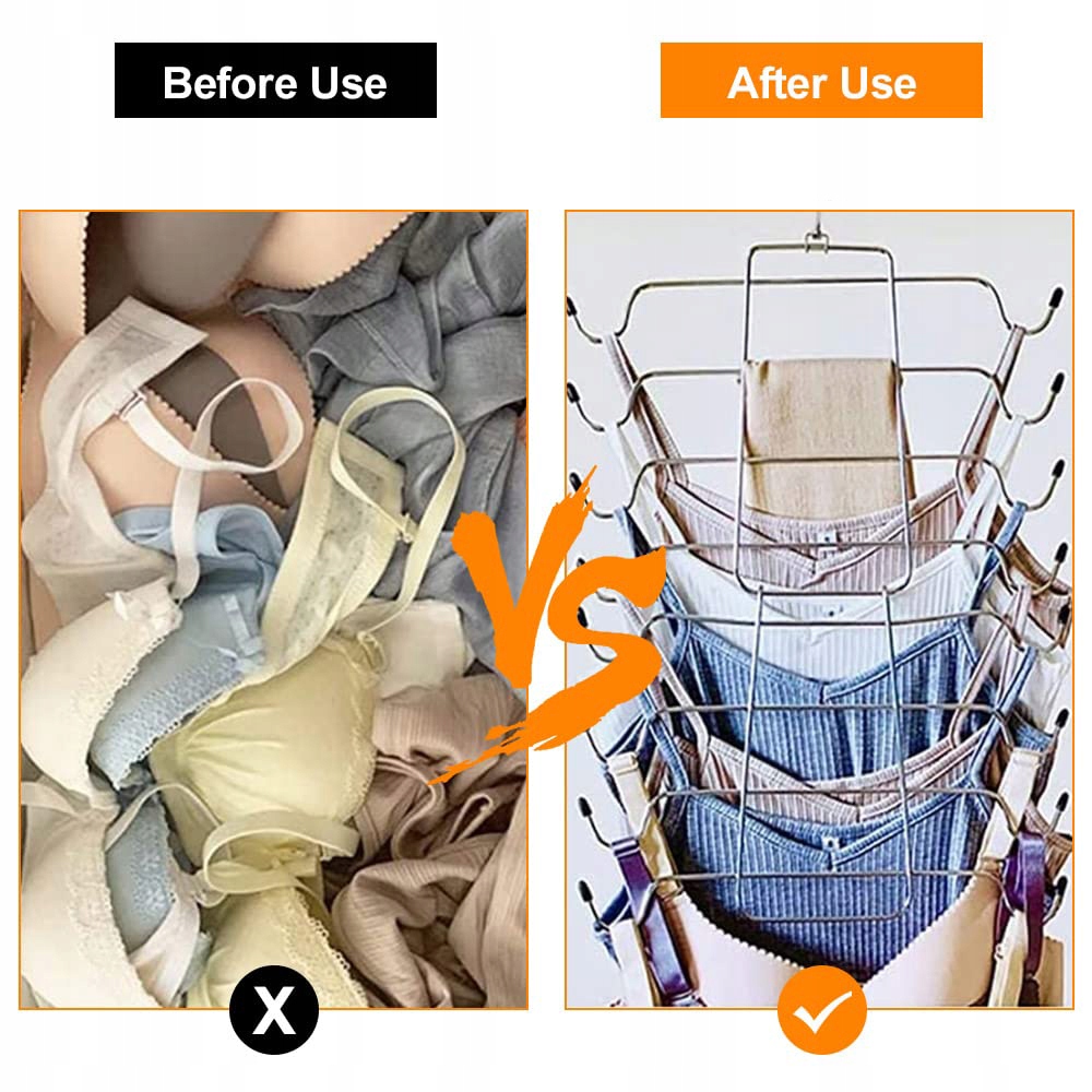 2 SZT WIELOWARSTWOWY WIESZAKÓW NA UBRANIA SKŁADANY ORGANIZER NA KRAWAT Marka inna