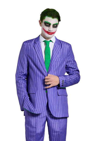 Pánský Oblek Joker S Licencí Suitmeister Převlek Slim Fit XXL