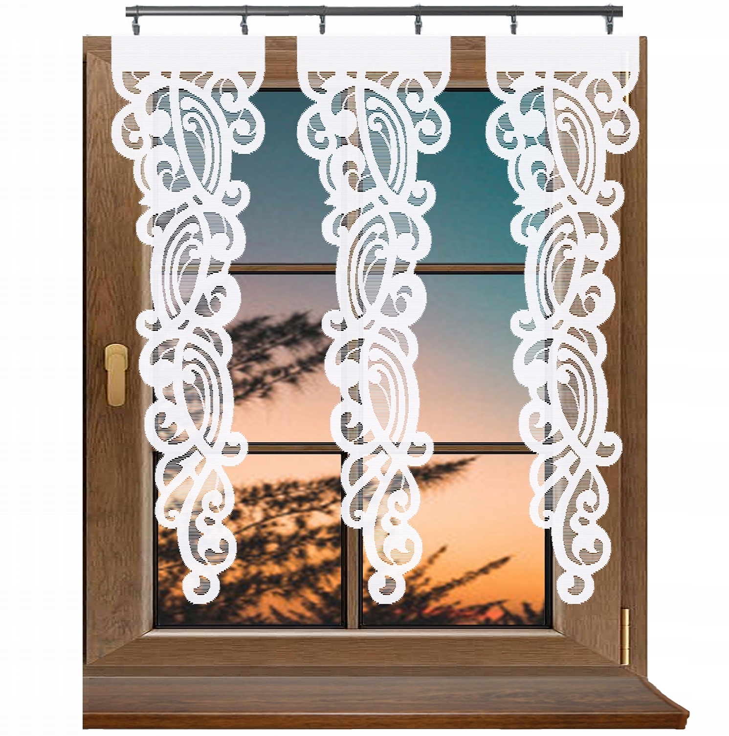 

Panel Ażur Firana Gotowa Żakard 30x110 Portos