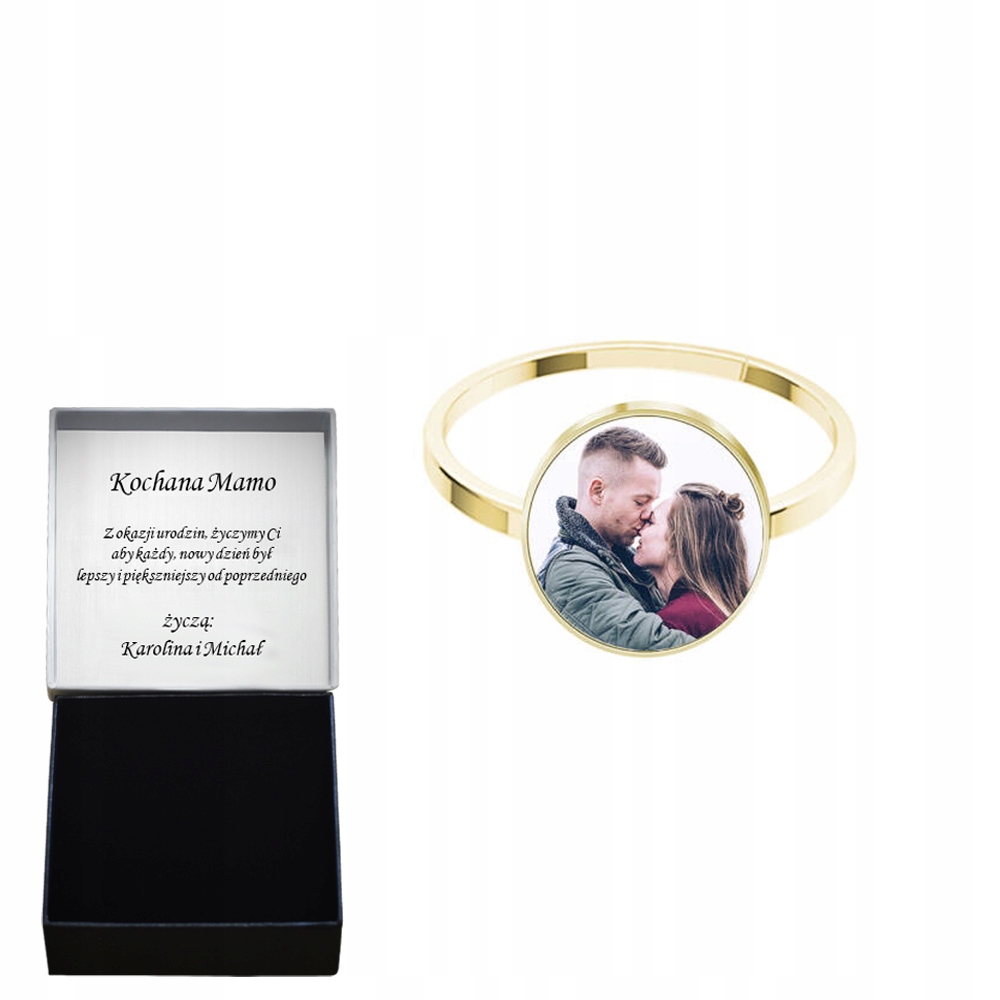 Prstýnek s fotografií 925 na Svátek Matek Personalizace Přání