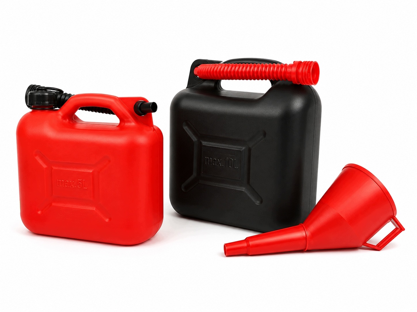 Set Kanystr 10L A 5L Na Palivo Ropu Benzín Trychtýř Kanystr Hdpe 15L