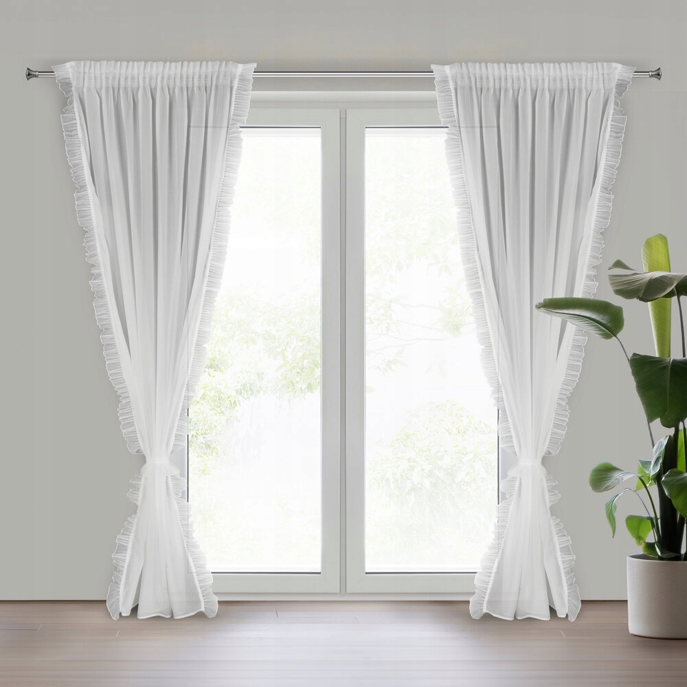 Hotová záclona na pásku Karen 140x270 Eurofirany, bílá