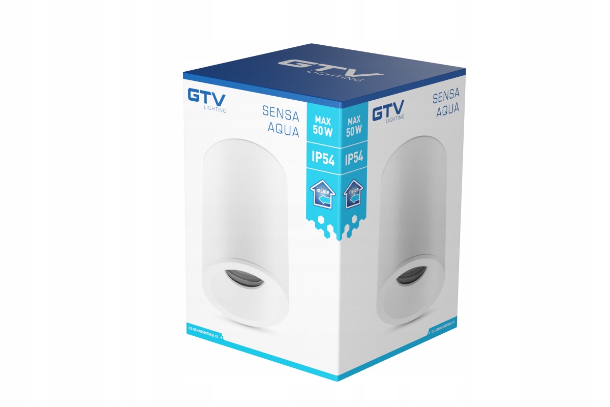 Stropní svítidlo Sensa Aqua, MR16, max50W, IP54, alum, 85x115, kulaté, bílé