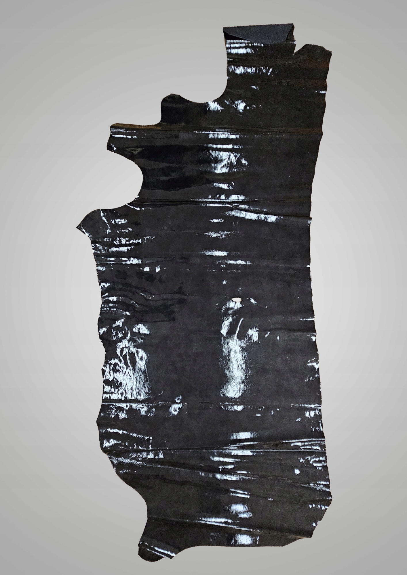 Přírodní hovězí kůže 1,78 m2 lícová naplak černá tloušťka 1,1 mm