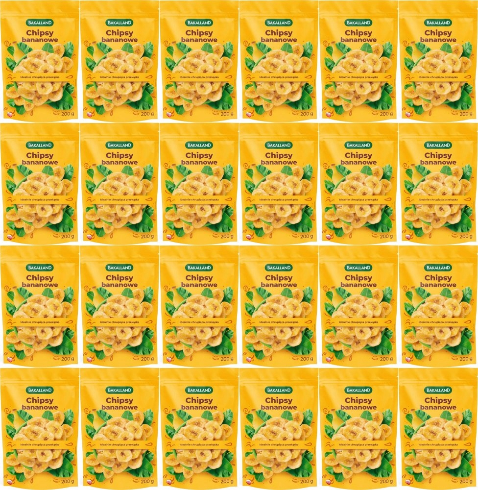 Bakalland Chipsy bananowe 200 g x24