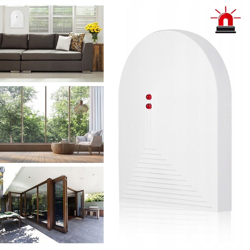 BEZPRZEWODOWA CZUJKA ZBICIA SZYBY DO ALARMU GSM Marka Linbox