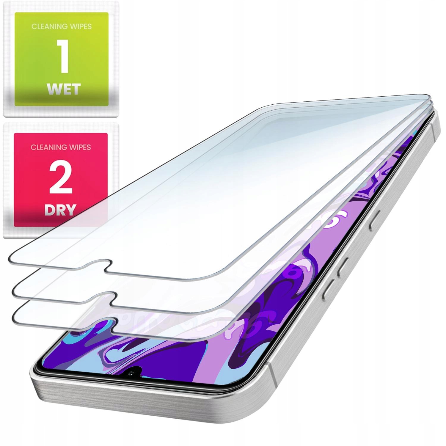 3-PAK Szkło Hartowane Do Realme C31 C53 C63 (Płaskie 2.5D, Szybka 9H)
