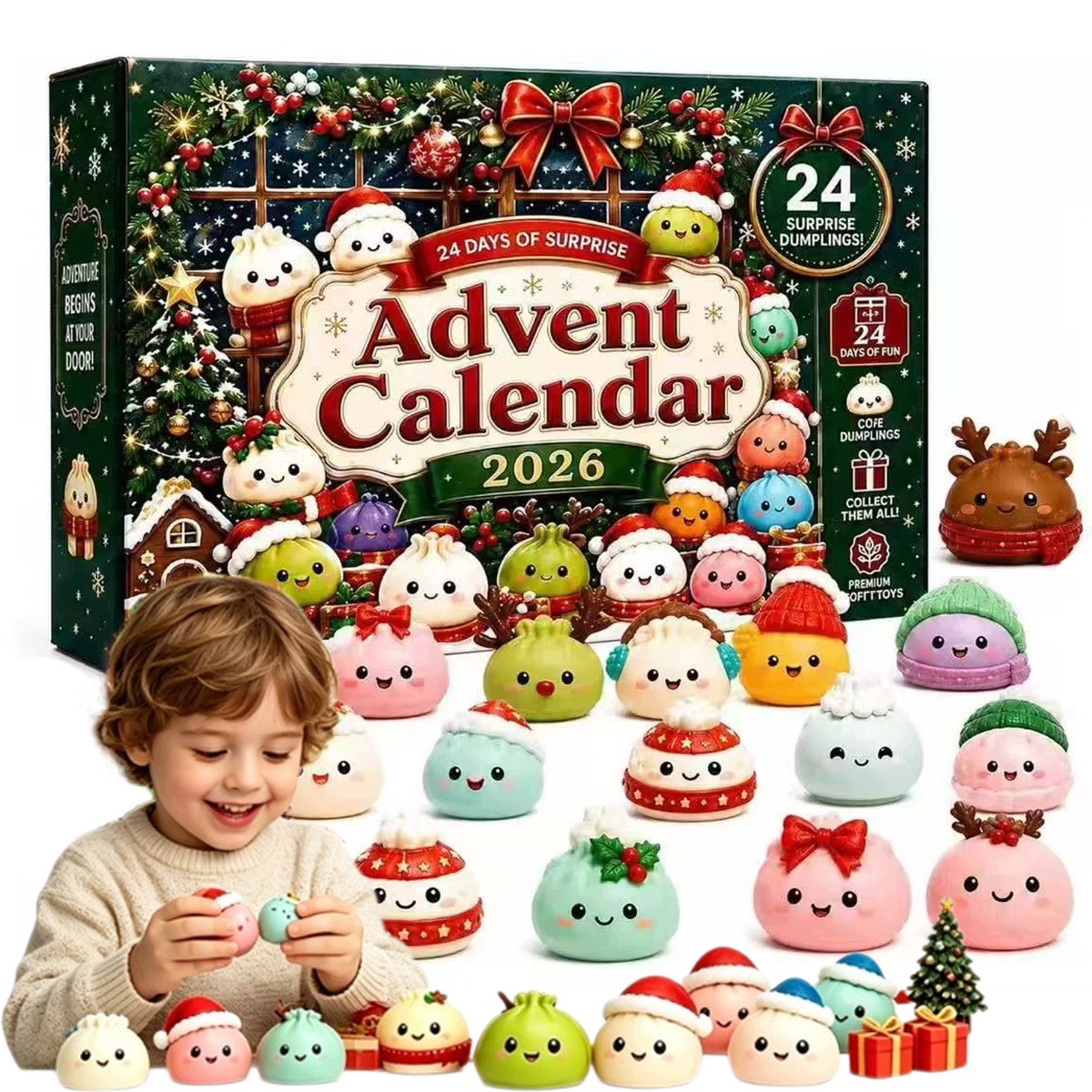 Adventní kalendář 2026 Squishy, 24denní odpočet Fidget, Dárky pro děti