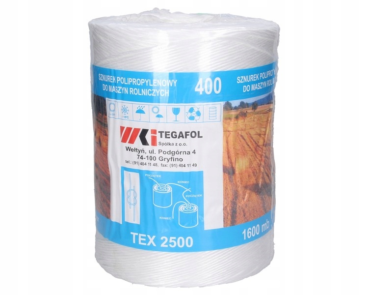 Sznurek rolniczy do prasy 2000m tex2000 Tegafol DM