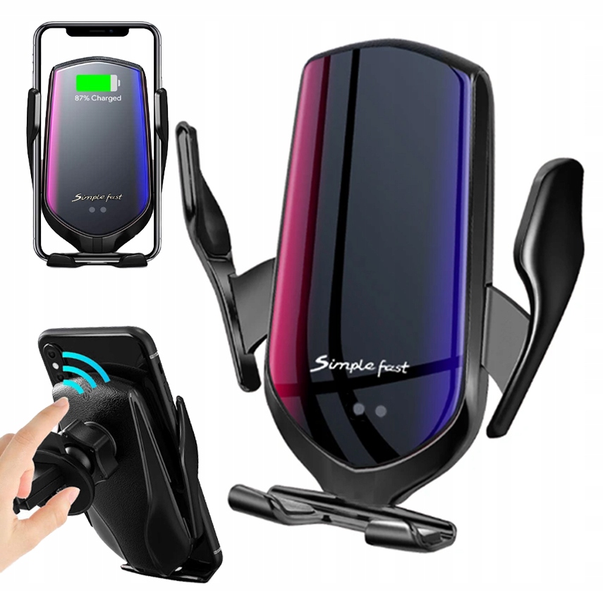 ŁADOWARKA INDUKCYJNA UCHWYT AUTOMATYCZNY SAMOCHODOWY NA TELEFON UNIWERSALNA