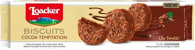 Levně Sušenky Sněhové Pusinky Kakaové s náplní a kakaovými boby 80 g 12 kusů