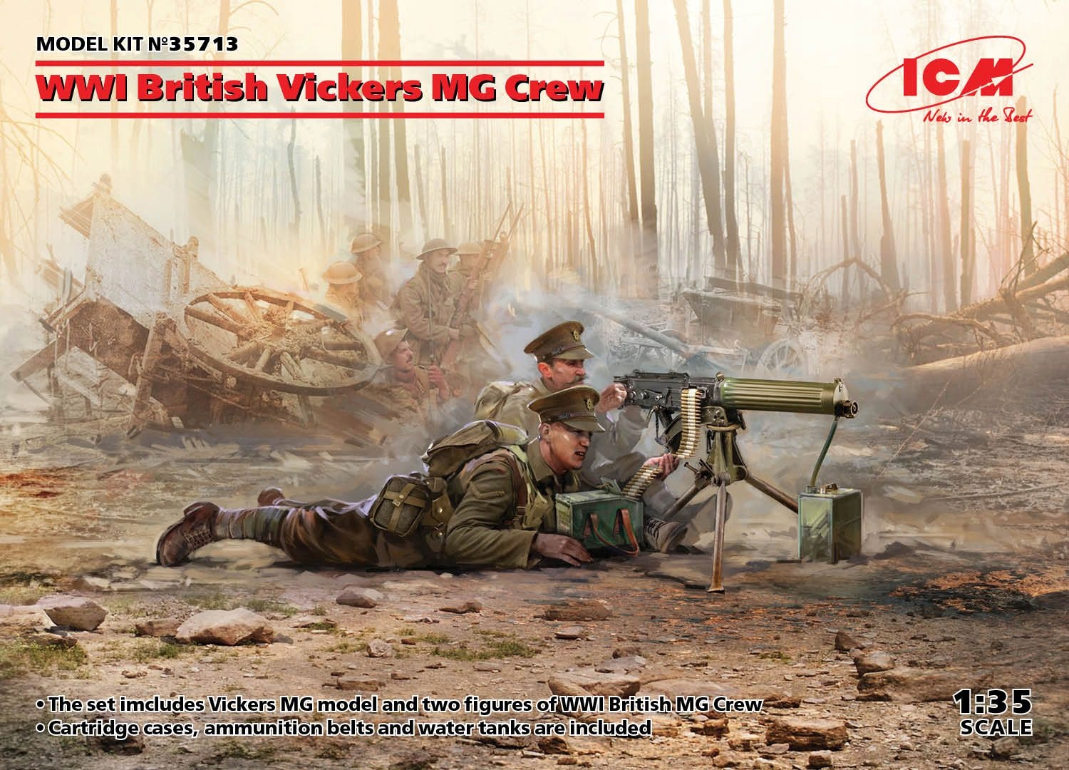 Posádka britského Mg Vickers z první světové války 1:35 ICM 35713