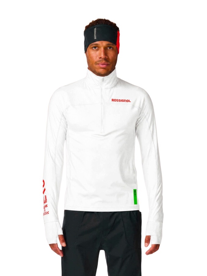 Bluza Narciarska Męska Rossignol Hero Half Zip First Layer White XL