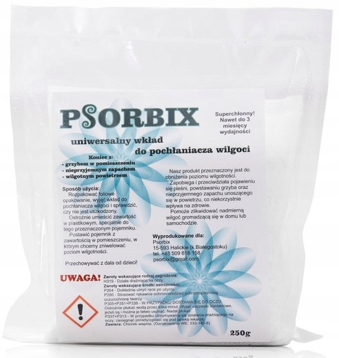

Pochłaniacz Wilgoci Wkład Do Pochłaniacza 250g