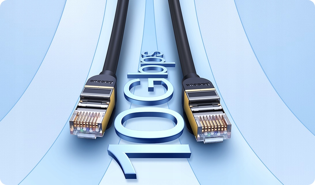 BASEUS KABEL SIECIOWY RJ45 LAN PRZEWÓD INTERNETOWY ETHERNET CAT7 10Gb/s 2m Kod producenta WKJS010301