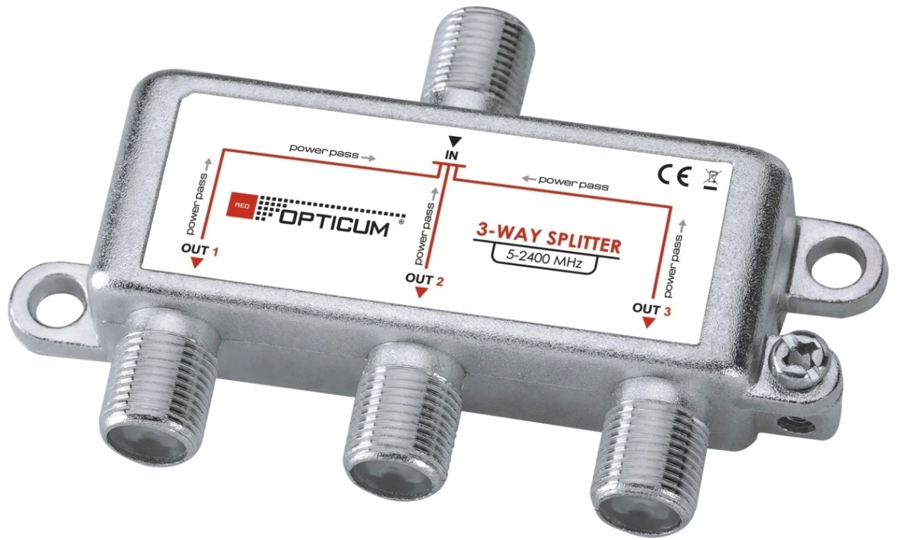 

Rozgałęźnik Antenowy Tv Do 3 Telewizorów 1/3