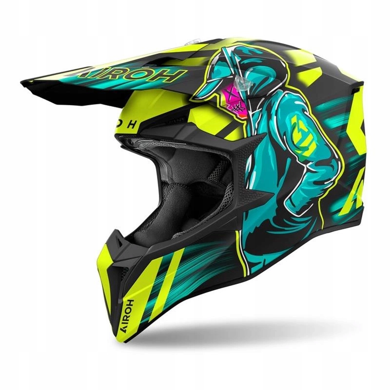 Prilba cross Airoh Wraaap Cyber Yellow Matt žltá fluo čierna zelená Darčeky