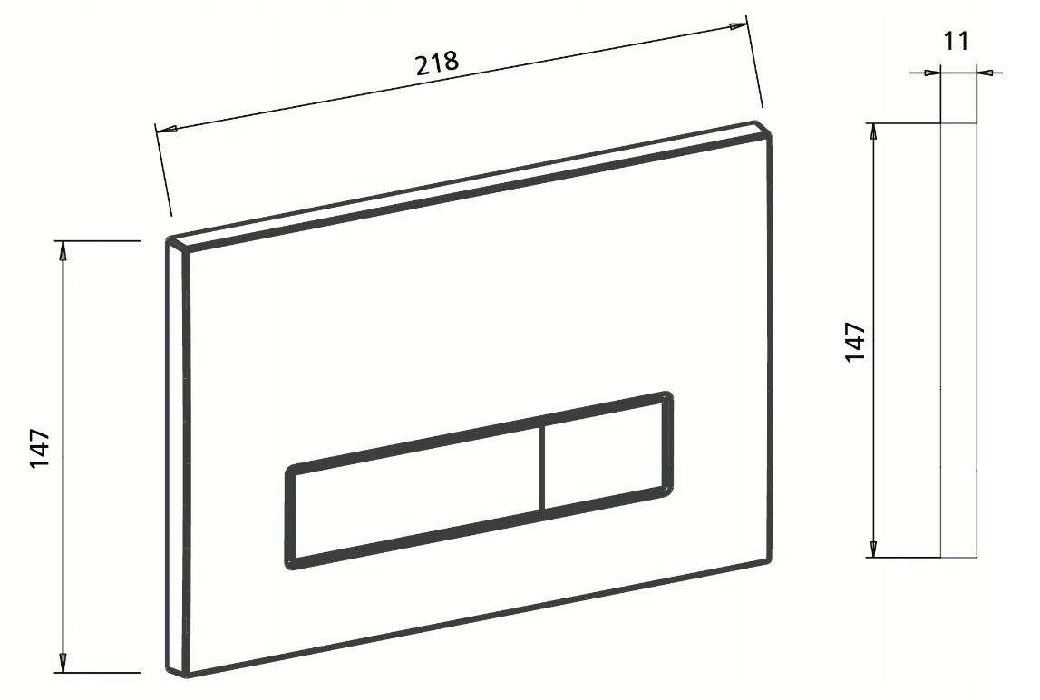 Werit Jomo Trend Przycisk do WC SLS Czarny Mat Marka Werit Jomo