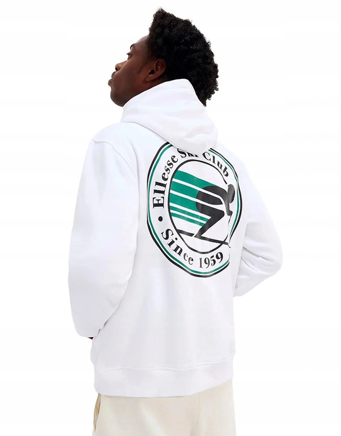 pánská mikina Ellesse s kapucí Hoodie Hoody Calamos bílá bavlněná