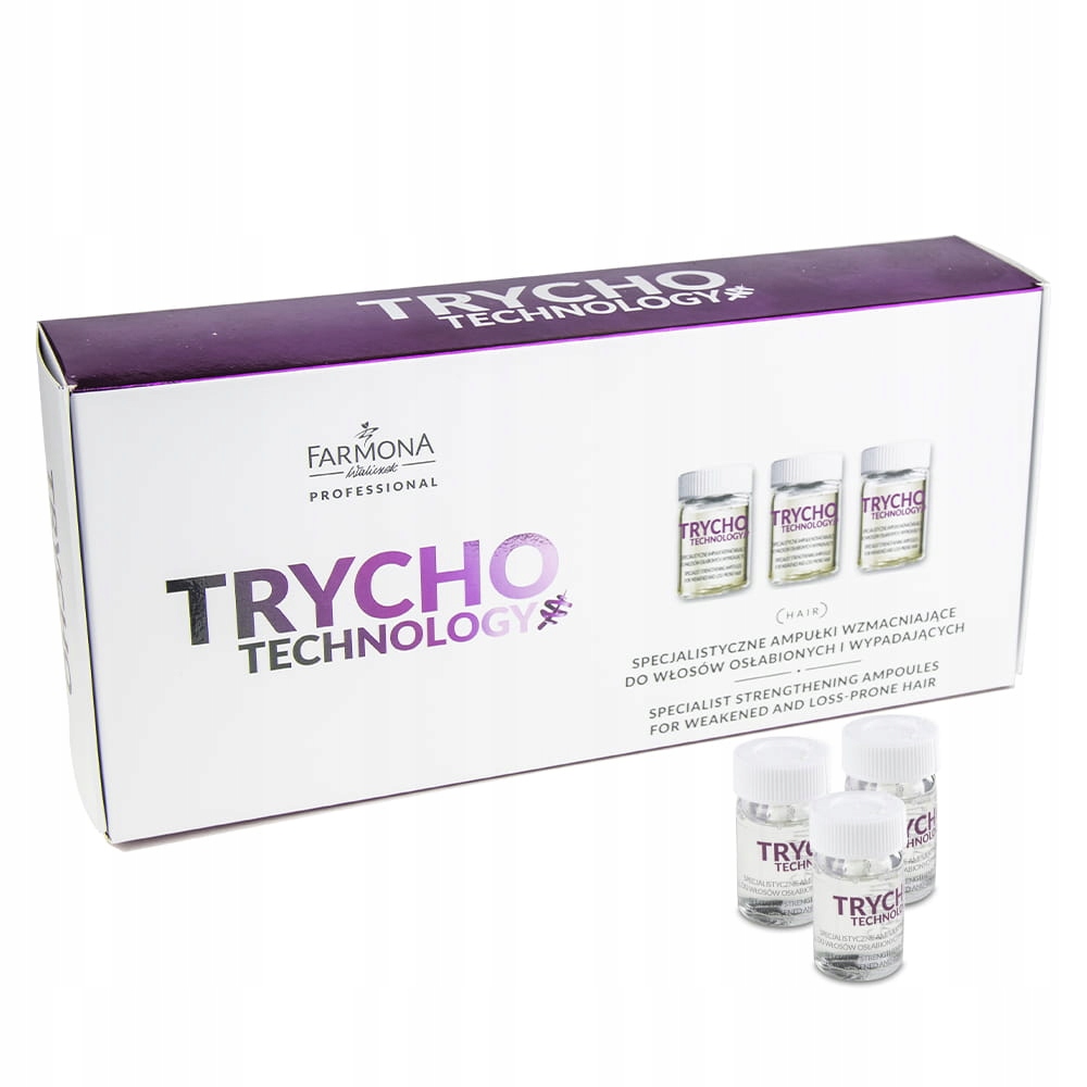 10 x Posilující ampule pro oslabené vlasy Farmona Trycho 5 ml