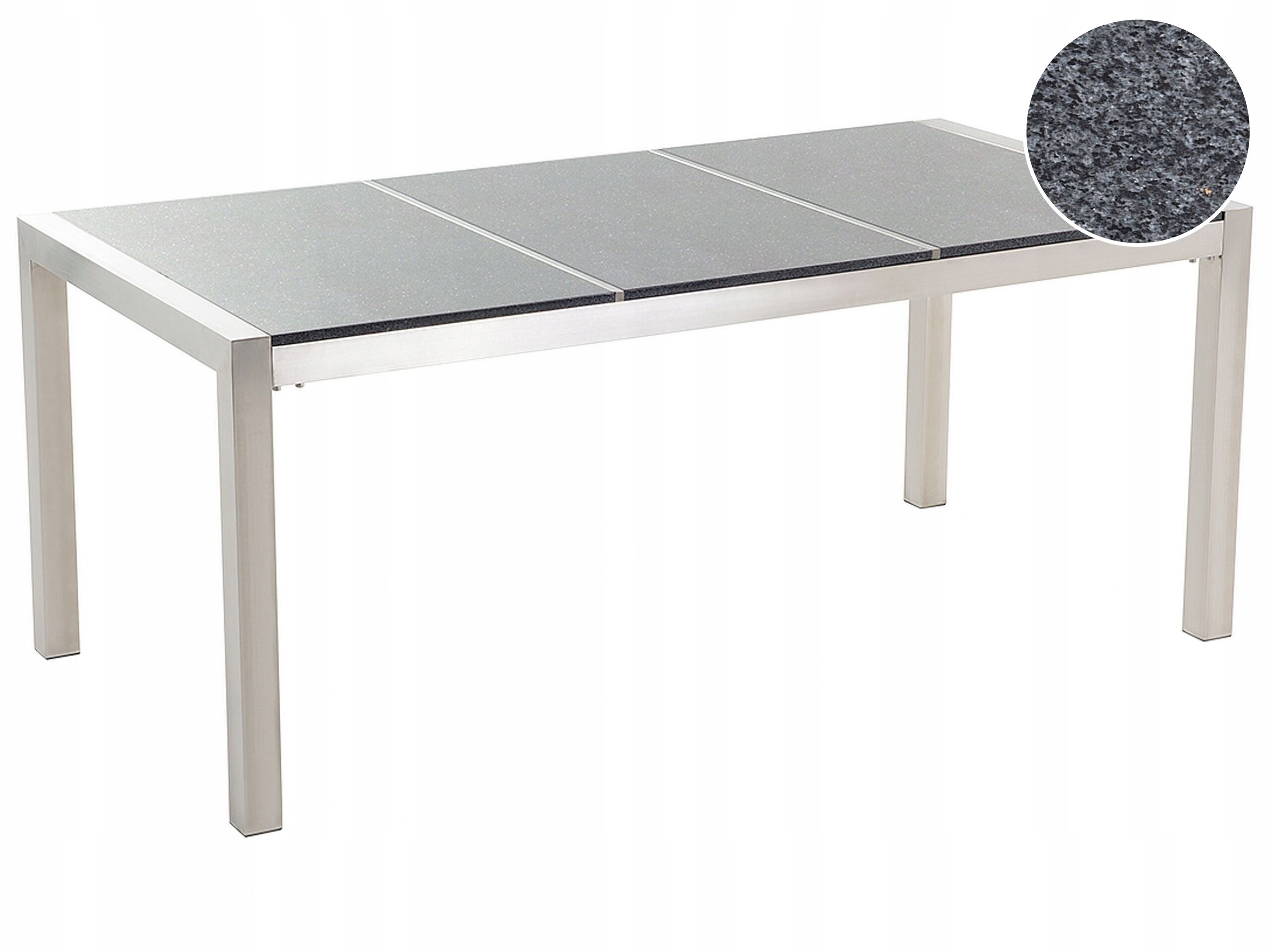 Stół ogrodowy z granitu szarego o wymiarach 180x90 cm