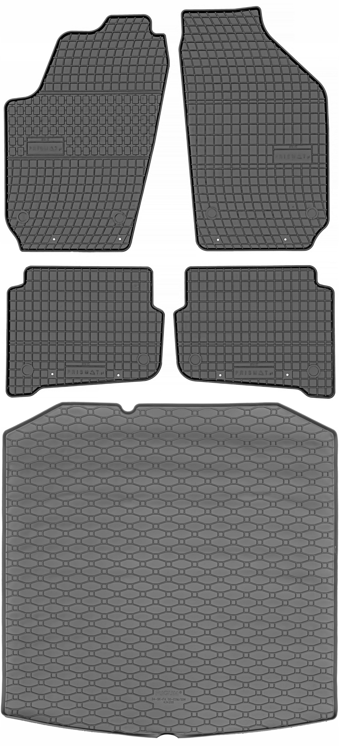Škoda Fabia I Sedan Kombi 2000-2008 Sada Koberce batožinový priestor