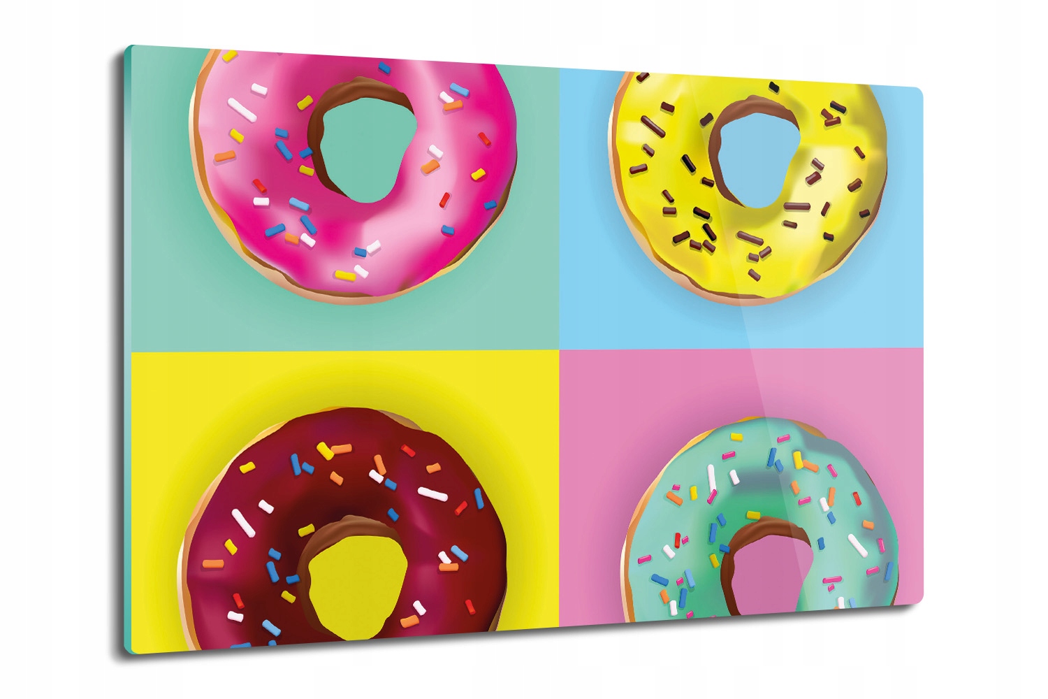 moderní kuchyňská deska Donuty pop art 80x52