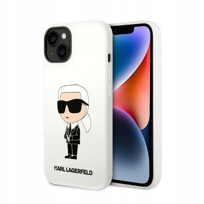 Karl Lagerfeld Silicone Nft Ikonik Pouzdro pro iPhone 14 Plus (bílé)