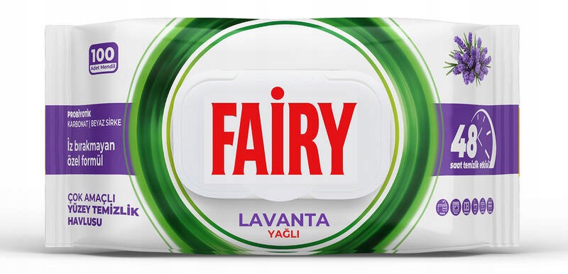 Levně 4x Fairy Vlhčené čisticí ubrousky Univerzální Levandule 100 Ks