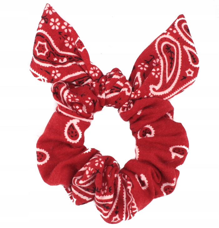 

Gumka Do Włosów Czerwona Bandana Owijka Kokardka