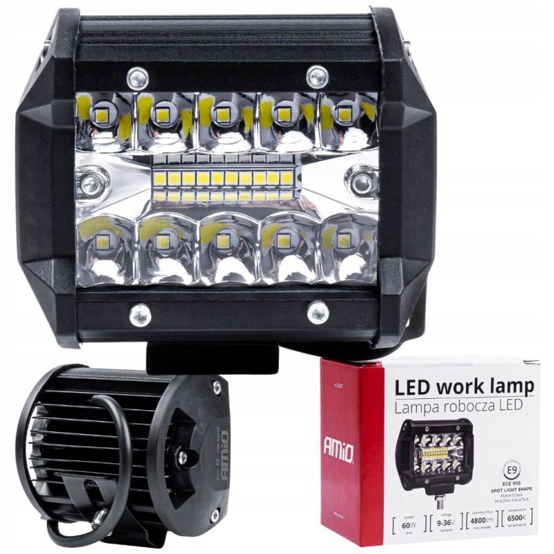 MOCNÁ PRACOVNÁ LAMPA HALOGEN 60W 20xLED ŠPÁROVAČ 12V 24V BAROVÝ OSVETĽOVAČ