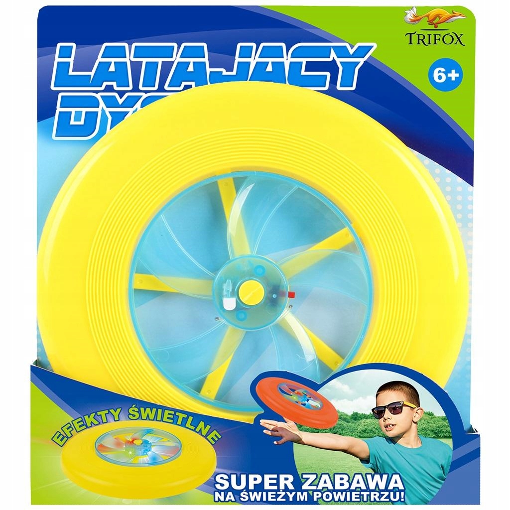 LATAJĄCY ŚWIECĄCY DYSK FRISBEE TALERZ 23 CM ŻÓŁTY EAN (GTIN) 5901353668075