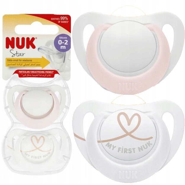 NUK DUDLÍK 0-2 m STAR PRO DÍVKU 2ks + POUZDRO