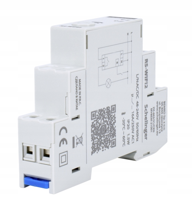 ASTRONOMICZNY PROGRAMATOR CZASOWY WIFI JEDNOKANAŁOWY 48-240V TUYA Model AA2266-RRSS-WIFI2