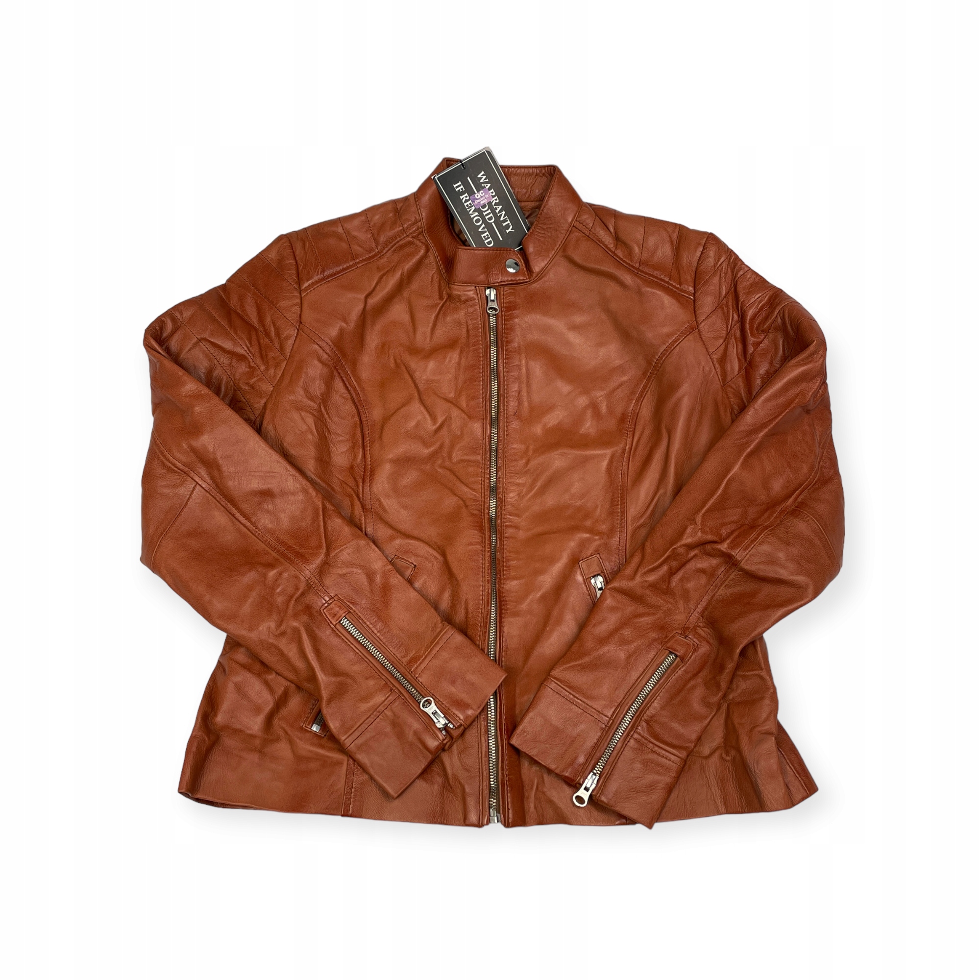 Dámská kožená hnědá bunda Real Leather L